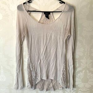Deb White see through lace back long sleeve